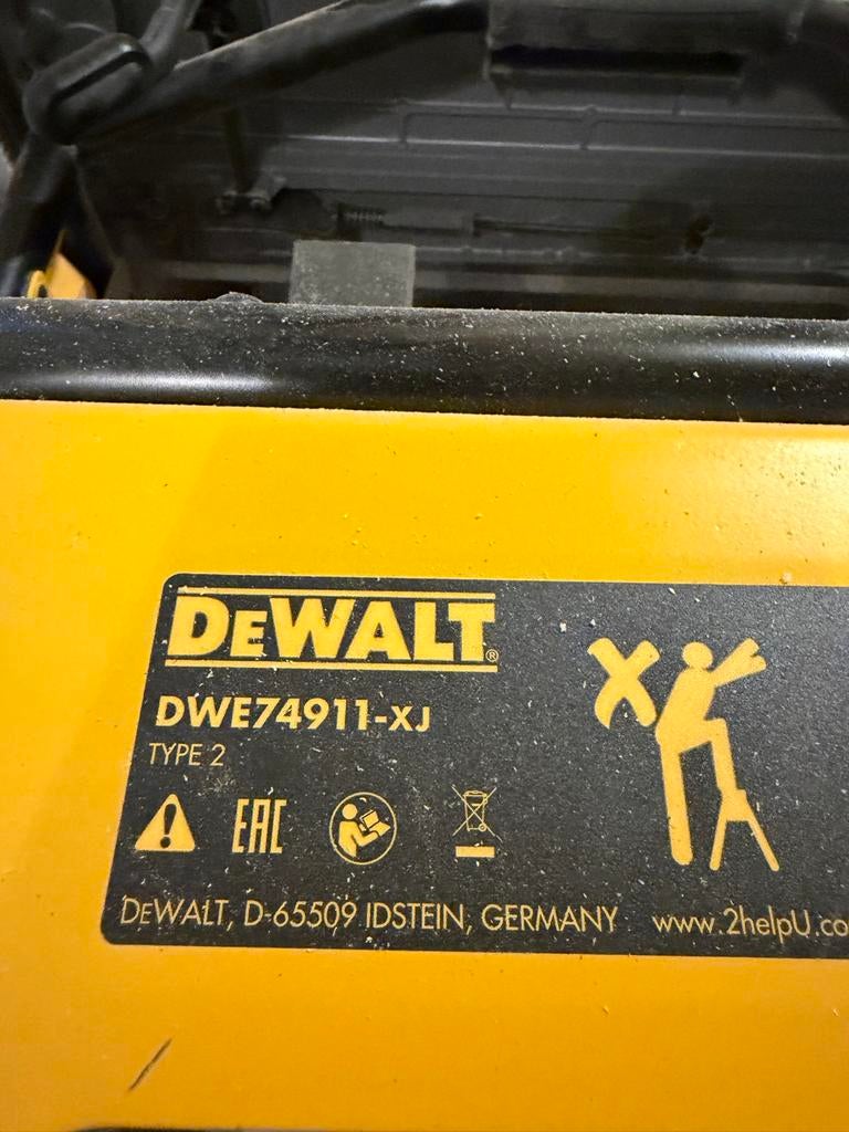 DeWalt DWE74911-XJ Tafelzaag - Krachtig en Betrouwbaar, Doe-het-zelf en Verbouw, Ophalen, Gebruikt, 70 mm of meer, Overige typen