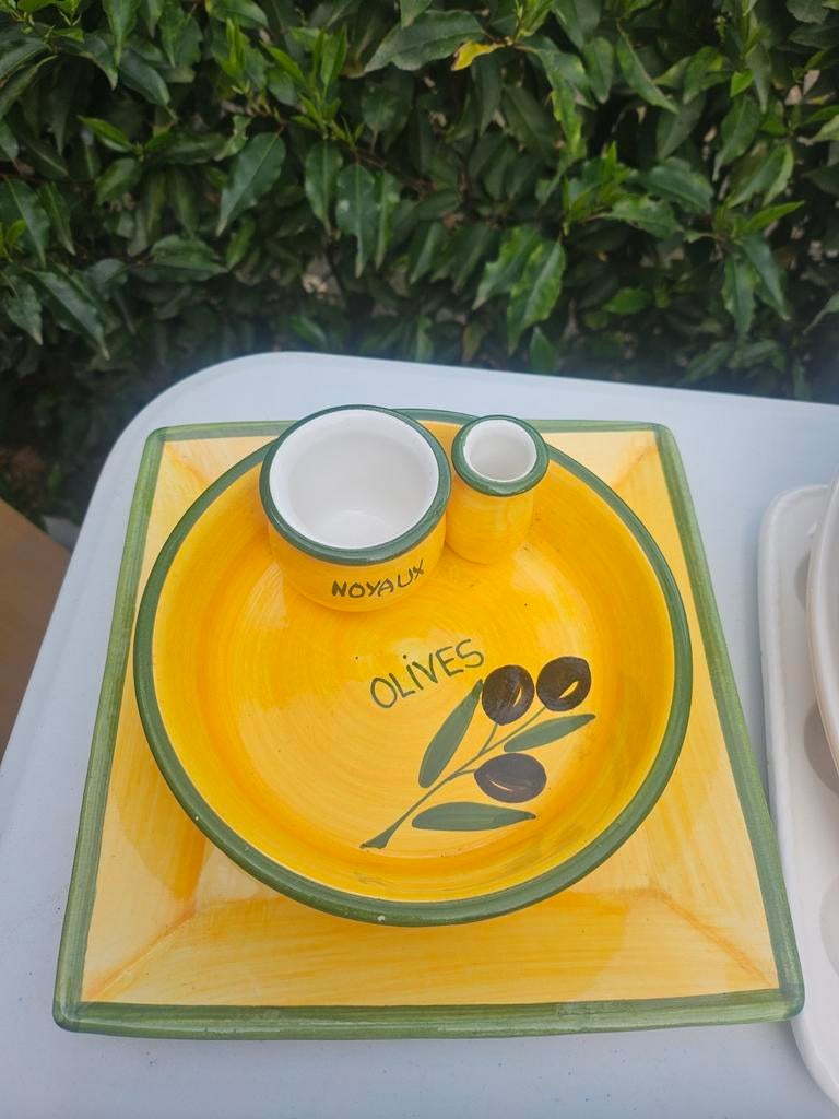 Olijvenschaal met pitjesbakje, Ophalen of Verzenden