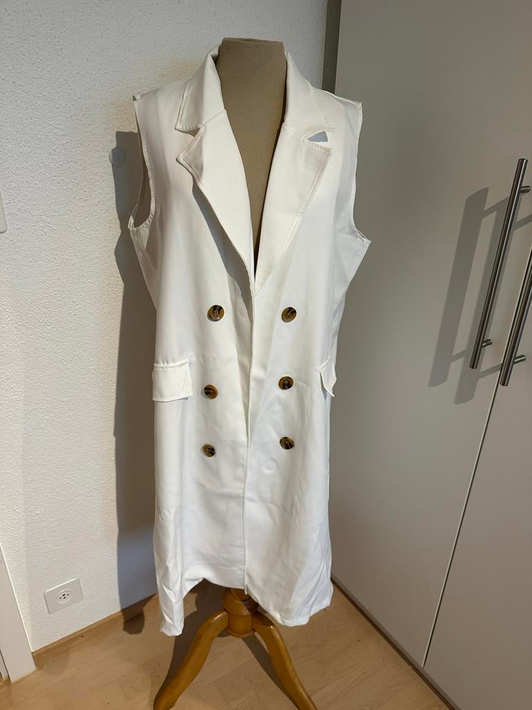 Zomer gilet wit, tot maat 44 te dragen, Ophalen of Verzenden, Gedragen, Maat 42/44 (L), Wit