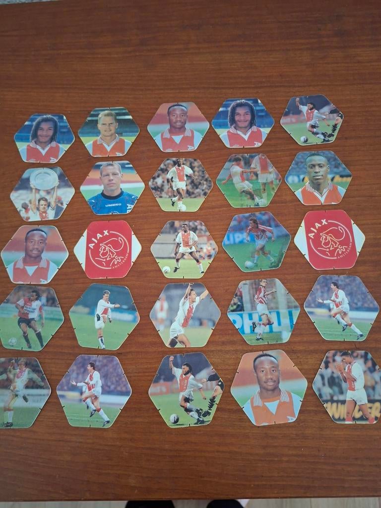 25 Ajax Super Topshots (waarvan 3 dubbel), Verzamelen, Ophalen of Verzenden, Gebruikt, Ajax, Poster, Plaatje of Sticker