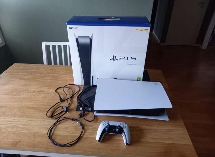 PlayStation 5 Disc Versie - Inclusief Controller en Doos, Spelcomputers en Games, Spelcomputers | Sony PlayStation 5, Gebruikt