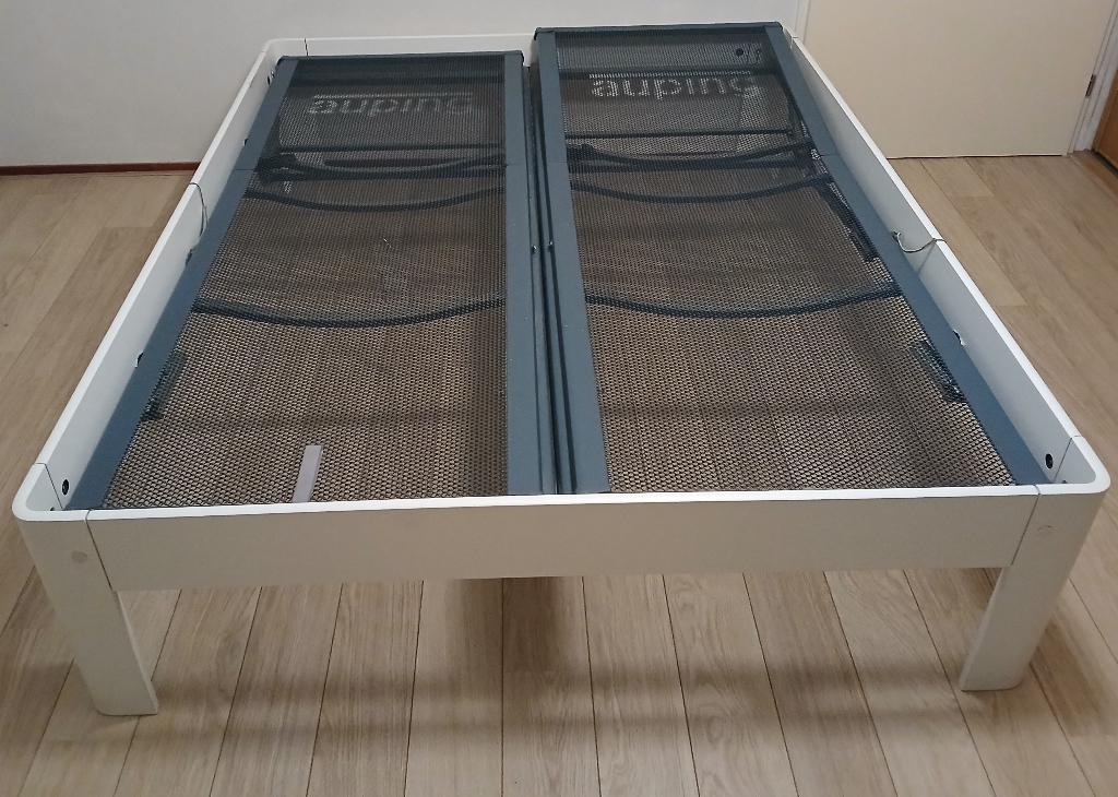 Auping tweepersoons bed 160x200, Huis en Inrichting, Slaapkamer | Bedden, Ophalen, Verstelbaar, Wit, Zo goed als nieuw
