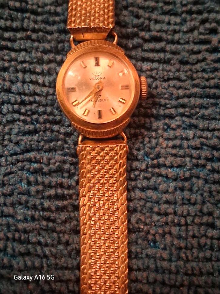 Vintage antiek Velona verguld  gouden dames  horloge, Sieraden, Tassen en Uiterlijk, Horloges | Dames, Zo goed als nieuw, Overige merken
