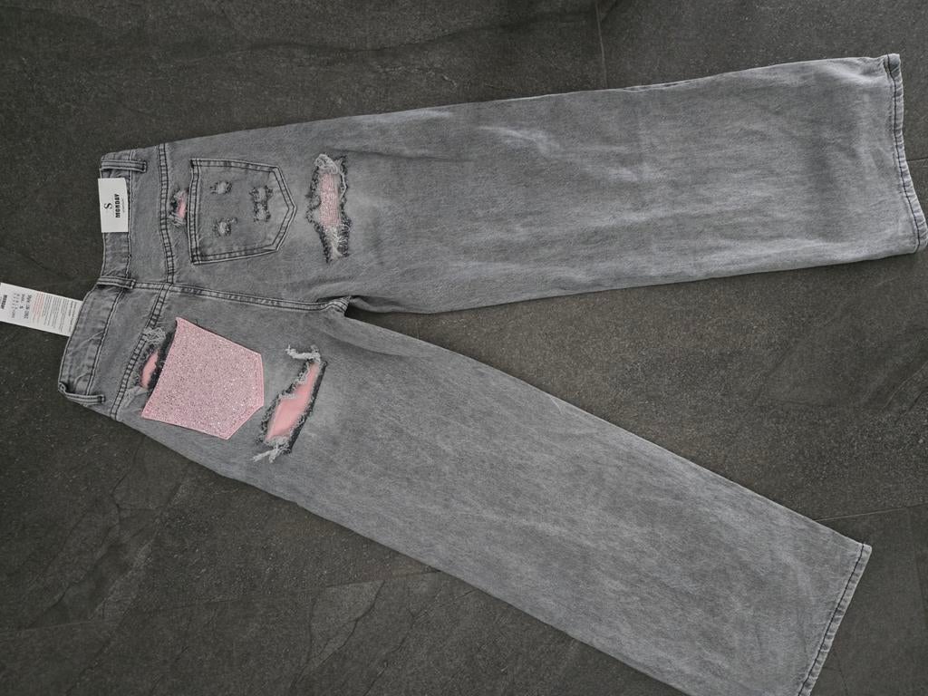 Glitterzak broek nieuw maat 36, Nieuw, Ophalen of Verzenden, W28 - W29 (confectie 36), Grijs