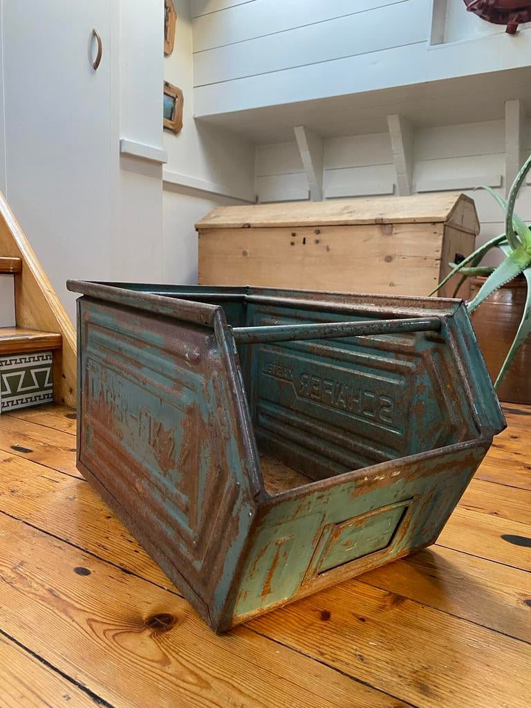 Brocante Vintage Stalen Archiefbox/bak - Schafer Kasten, Ophalen of Verzenden