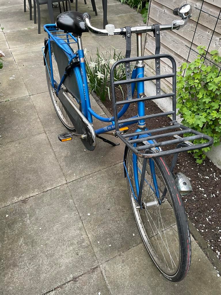 Batavus Old Dutch Dames Transportfiets - Blauw, Ophalen, Terugtraprem, Versnellingen, Batavus