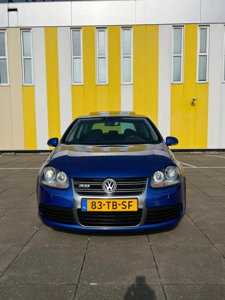 Volkswagen Golf 3.2 V6 184KW R32 3D 4M AUT 2006 Blauw, Auto's, Stof, 3189 cc, Startonderbreker, Blauw