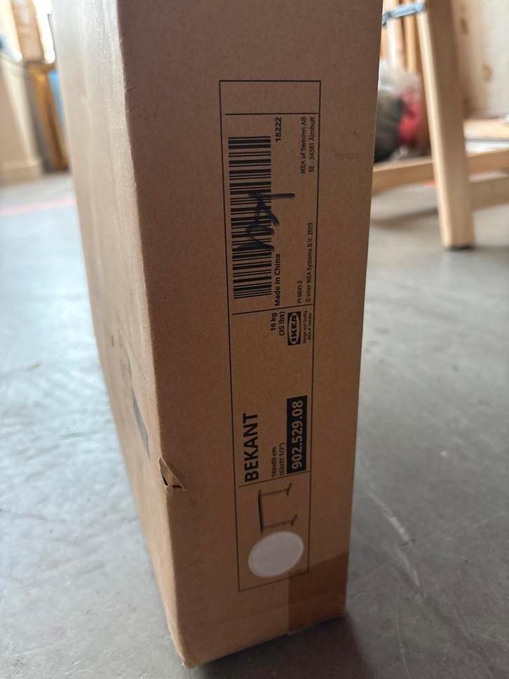 IKEA Bekant onderstel nieuw in doos - 160x80 cm, Huis en Inrichting, Bureaus, Nieuw, Bureau, Ophalen