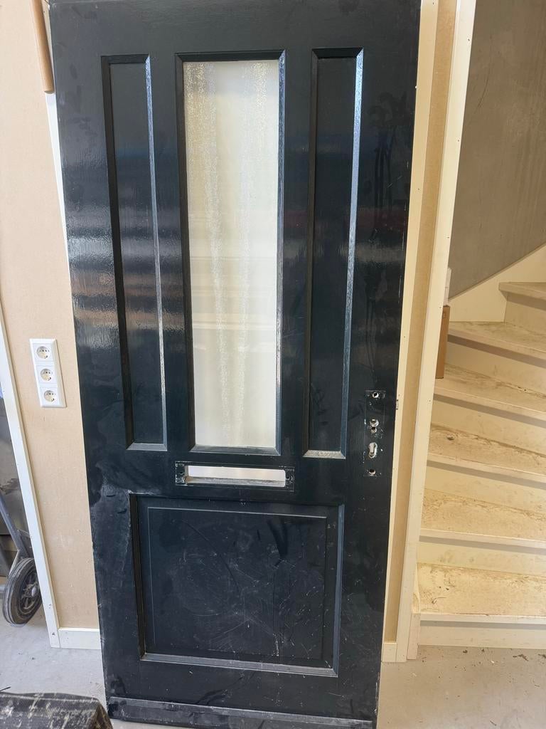 Voordeur met driepuntssluiting compleet, Ophalen, Gebruikt, 80 tot 100 cm, Buitendeur