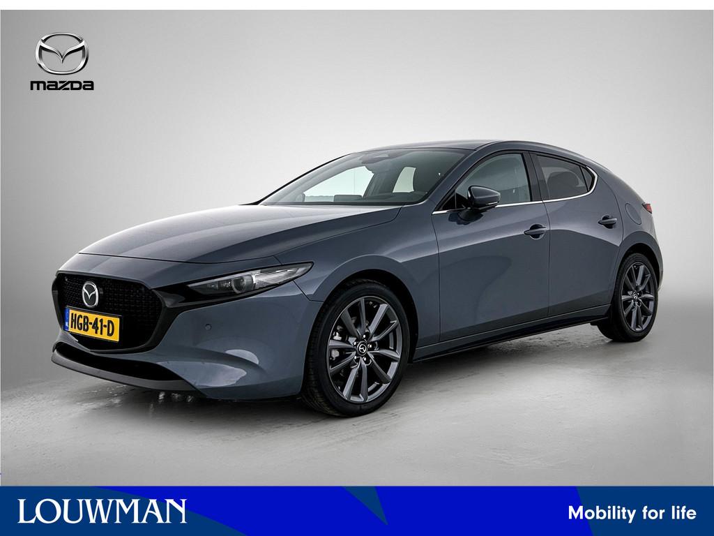 Mazda 3 2.5 e-SkyActiv-G M Hybrid 140 Centre-line | Stuur en, Auto's, Mazda, Voorwielaandrijving, 12 maanden, Stof, Gebruikt