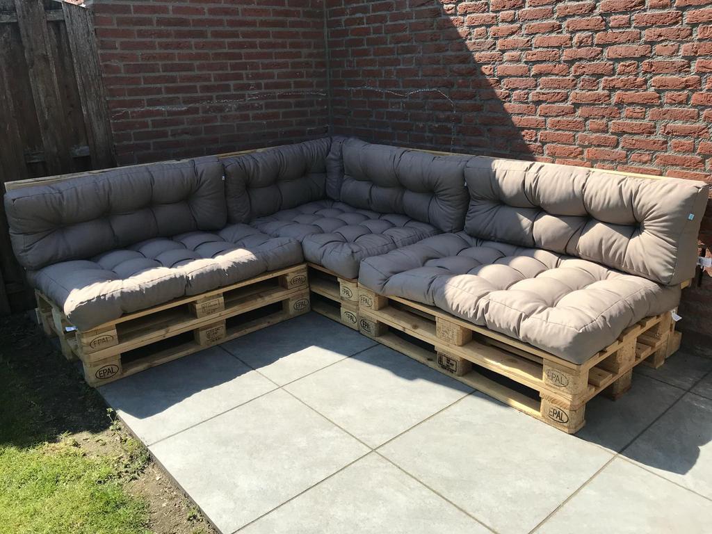 Pallet kussens, Tuin en Terras, Ophalen, Zo goed als nieuw, 2 zitplaatsen
