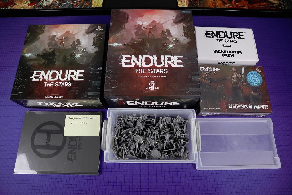 Bordspel Endure the Stars - compleet pakket Kickstarter, Een of twee spelers, Ophalen of Verzenden, Nieuw, Grimlord Games