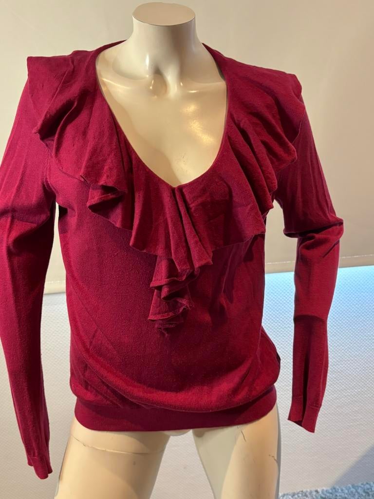 Ralph lauren trui met roesjes maat m, Ophalen of Verzenden, Zo goed als nieuw, Maat 38/40 (M), Roze