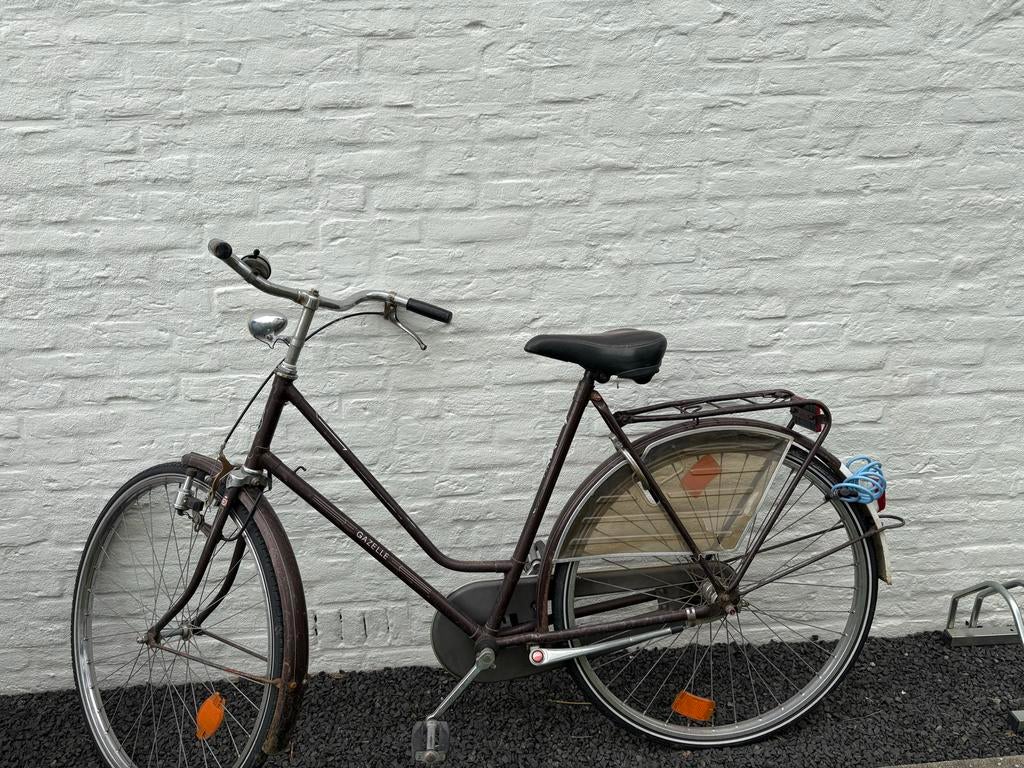 Bruine Gazelle damesfiets - opknapper, Fietsen en Brommers, Fietsen | Dames | Damesfietsen, Gebruikt, Gazelle, 53 tot 56 cm, Velgrem
