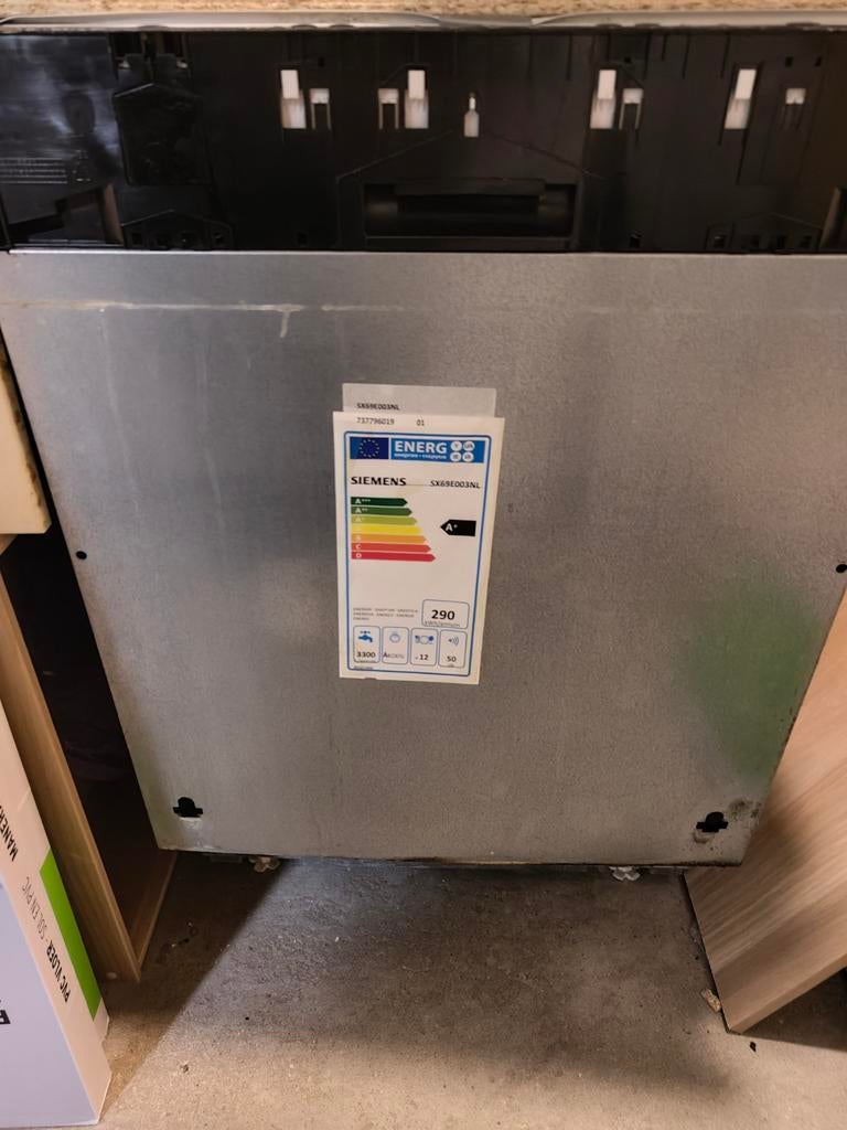 Siemens inbouw vaatwasser SX69E003NL A+ (verwarming defect), Minder dan 85 cm, 60 cm of meer, Ophalen of Verzenden, Energieklasse A of zuiniger