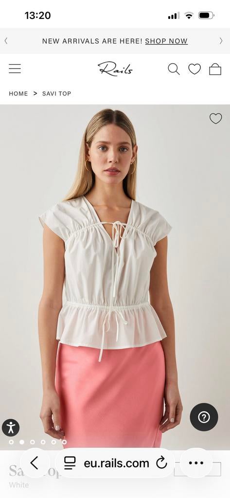 Rails superleuke witte top Savi M, Kleding | Dames, Maat 38/40 (M), Wit, Ophalen of Verzenden, Zo goed als nieuw