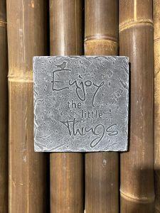 Wandbordje ENJOY, Tuin en Terras, Tuinbeelden, Nieuw, Overige typen, Beton, Ophalen