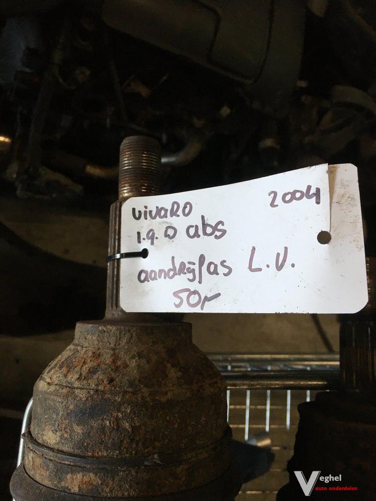 Opel Vivaro 1.9D 2004 Aandrijfas Rechtsvoor of Linksvoor abs, Auto-onderdelen, Gebruikt, -, -, Ophalen of Verzenden