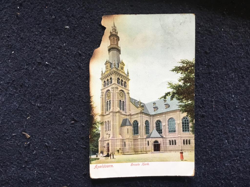 Oude Ansichtkaart Apeldoorn Grote Kerk (1905), Verzamelen, Ophalen of Verzenden, Voor 1920, Gelopen, Gelderland
