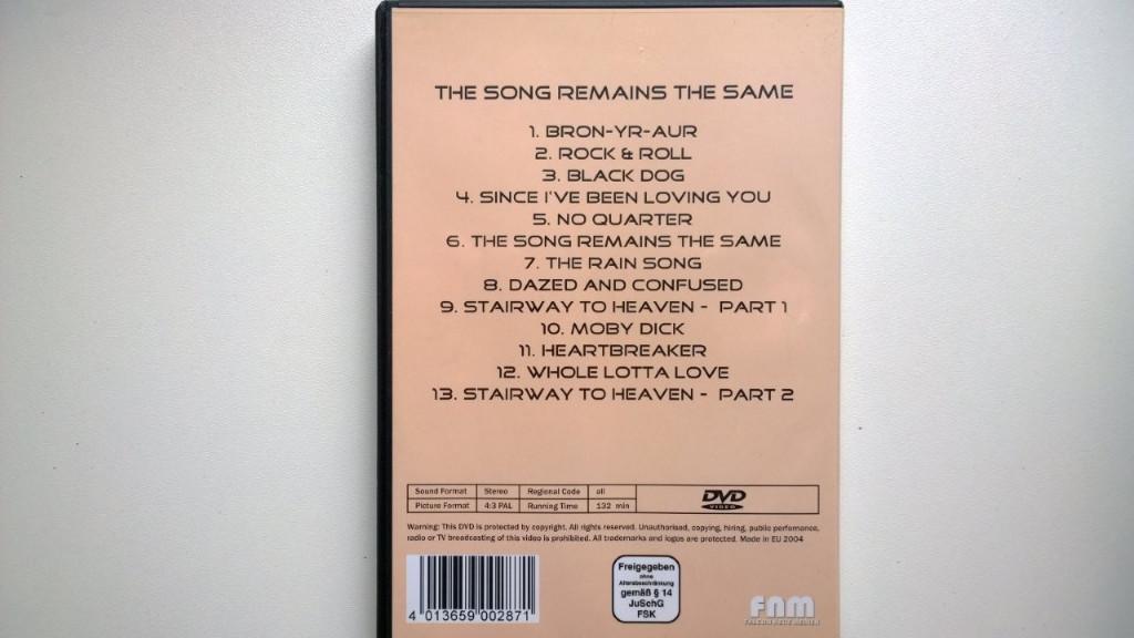 Led Zeppelin - The Song Remains The Same (DVD), Alle leeftijden, Ophalen of Verzenden, Zo goed als nieuw, Muziek en Concerten