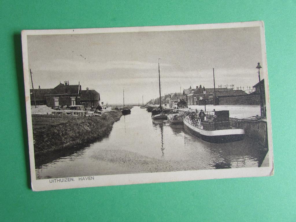 Uithuizen - Haven jaren 20, Ophalen of Verzenden, 1920 tot 1940, Gelopen, Groningen