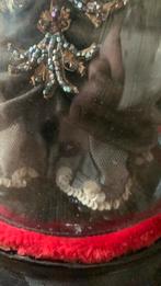 Antieke Franse Bodier Pop in Glazen Stolp - Uniek Decorstuk, Gebruikt, T, Ophalen of Verzenden, N