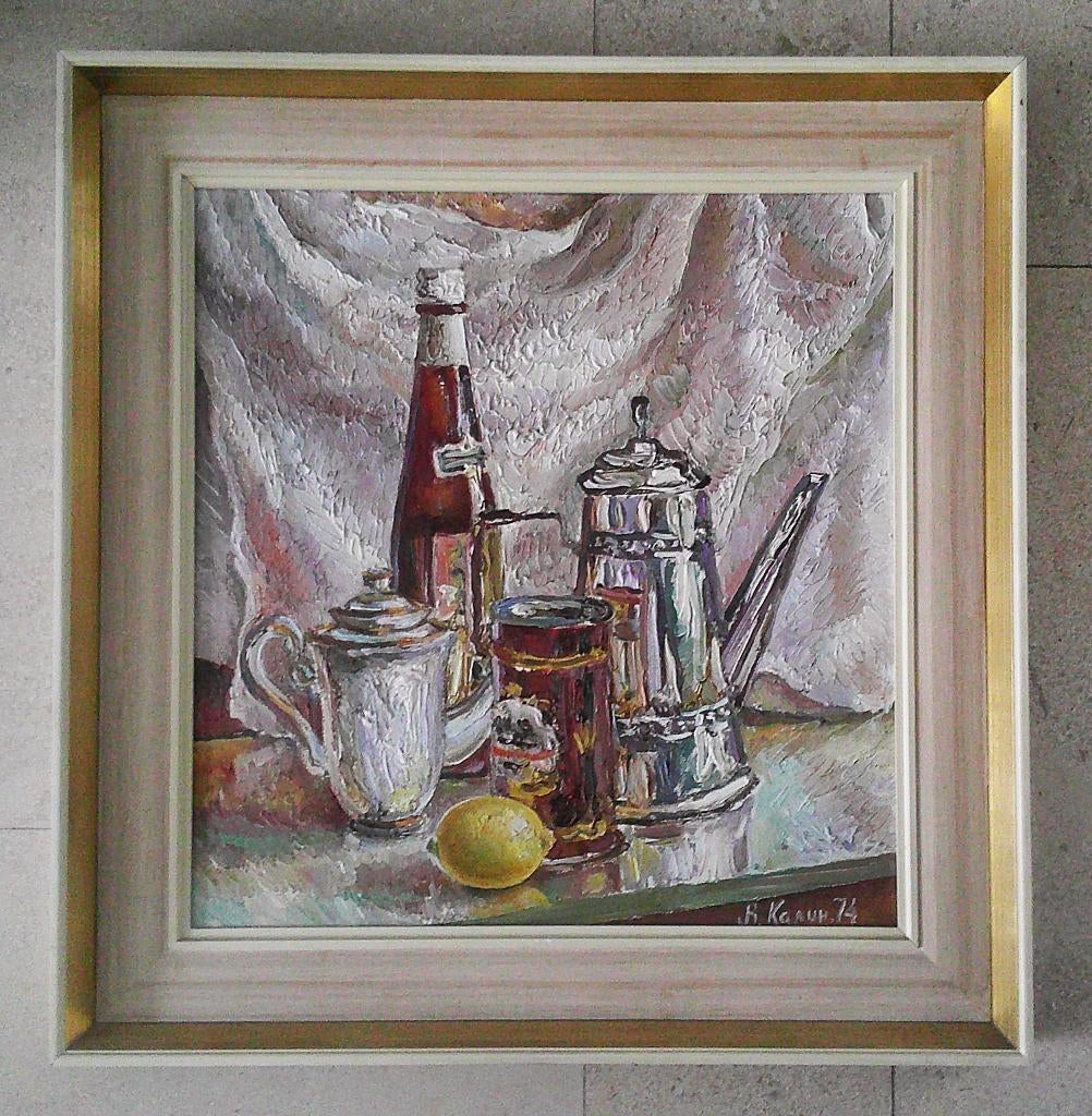 Gevarieerd Stilleven 1974 - B. Kalinichenko - Rusland, Antiek en Kunst, Kunst | Schilderijen | Klassiek, Ophalen of Verzenden