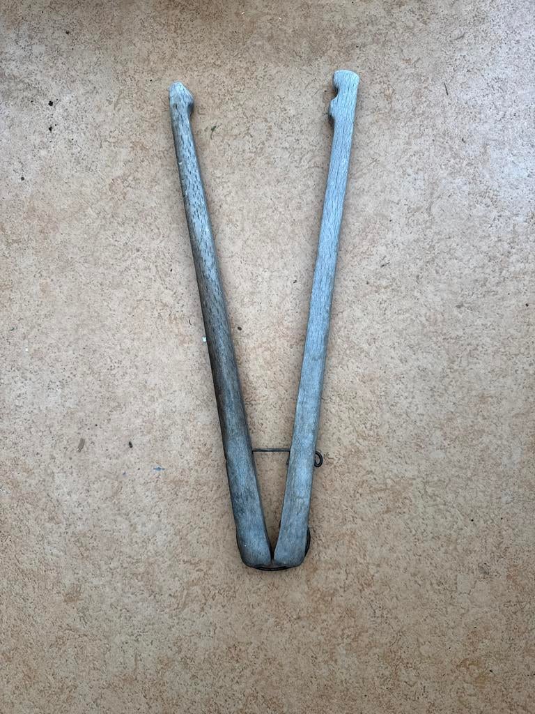 Antieke houten tang/ wasknijper, Antiek en Kunst, Ophalen