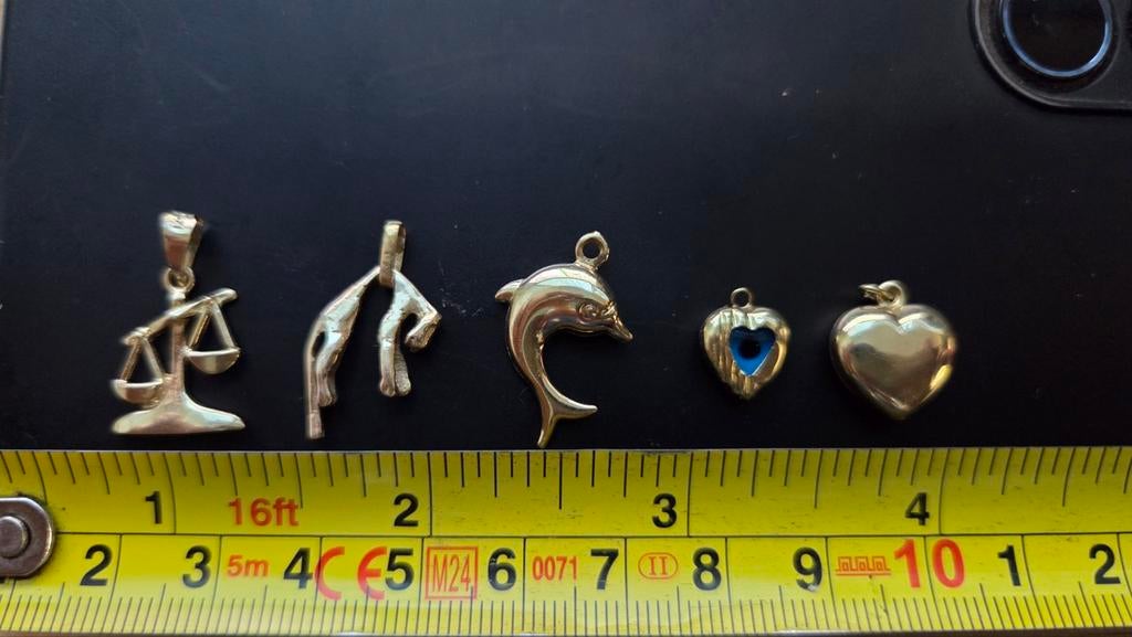 Diverse gouden hangertjes, Ophalen of Verzenden, Zo goed als nieuw, Goud