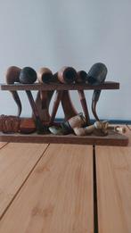 Vintage Pijpenrek met Diverse Pijpen, Ophalen, Gebruikt, (Water)pijp