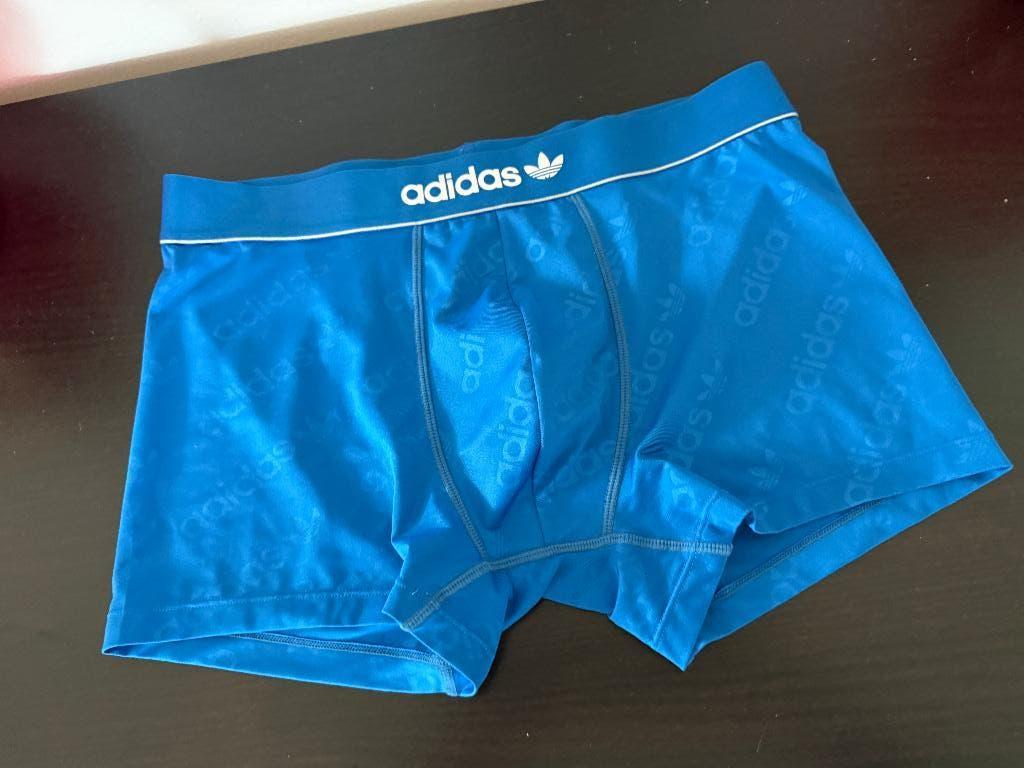 Adidas boxerbrief, maat M, polyester/elasthan, Ophalen of Verzenden, Blauw, Boxer