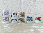 Vintage porseleinen vingerhoedjes set – bloemen & vogels, Verzamelen, Vingerhoedjes, Ophalen of Verzenden, Zo goed als nieuw