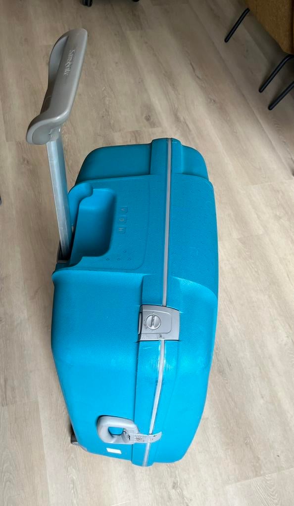 Hardschalige Koffer Samsonite aquablauw 70 x 48 x 30, Sieraden, Tassen en Uiterlijk, Koffers, Ophalen, Hard kunststof, 45 tot 55 cm