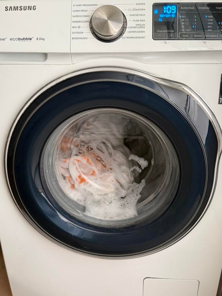 Samsung Wasmachine, Witgoed en Apparatuur, Wasmachines, Ophalen, 1200 tot 1600 toeren, Gebruikt, 8 tot 10 kg