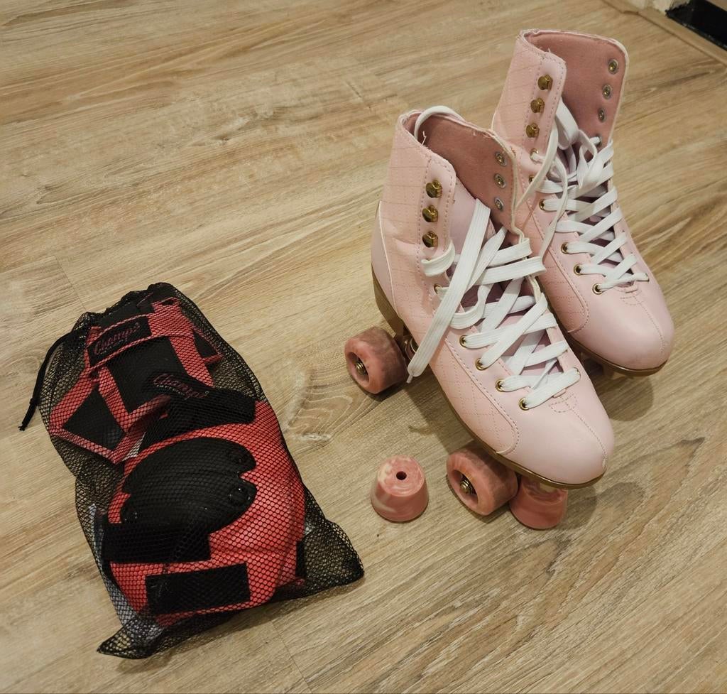 Roze Story Phoenix rolschaatsen maat 38 met bescherming, Ophalen, Gebruikt, Kinderen