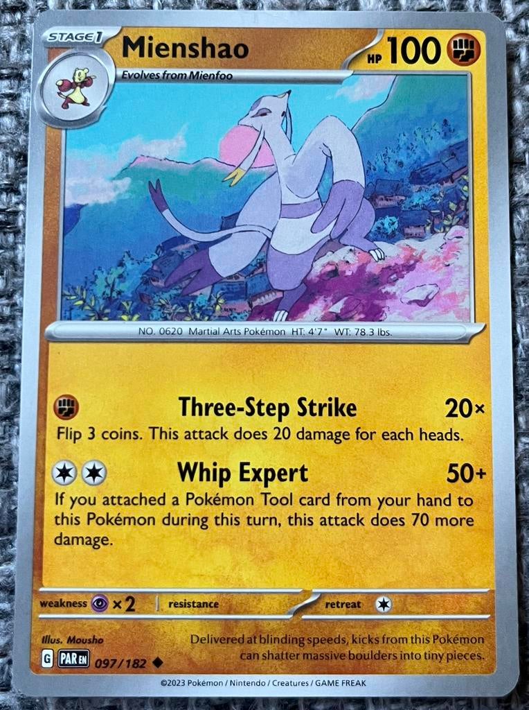 Pokémonkaart van Mienshao (620) • Paradox Rift (097/182), Verzenden, Nieuw, Losse kaart