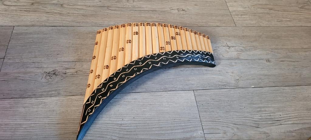 panfluiten met leuk brand of schilderwerk, 15 euro, Ophalen of Verzenden, Gebruikt