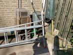 Driedelige telescoopladder en dubbele trap te koop, Ophalen, Gebruikt, Ladder, Opvouwbaar of Inschuifbaar
