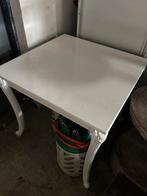 Witte bijzettafel met sierlijke poten, Huis en Inrichting, Tafels | Bijzettafels, Minder dan 45 cm, Minder dan 55 cm, Gebruikt