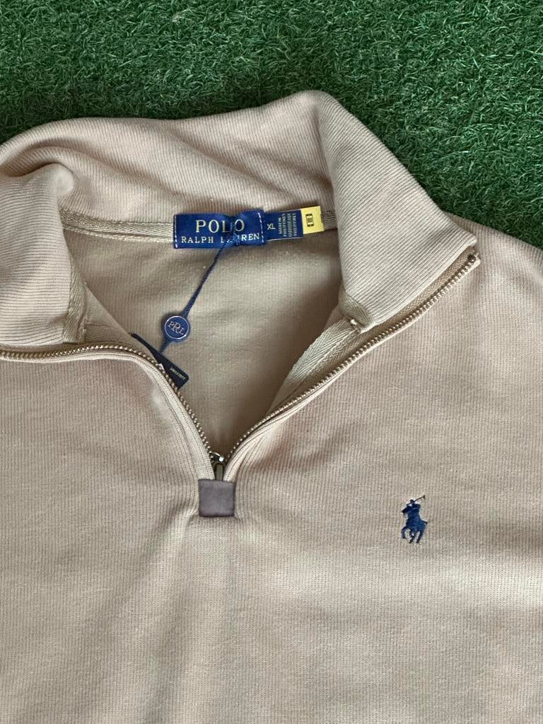 Ralph Lauren trui met rits, Ophalen of Verzenden, Zo goed als nieuw, Maat 56/58 (XL), Beige