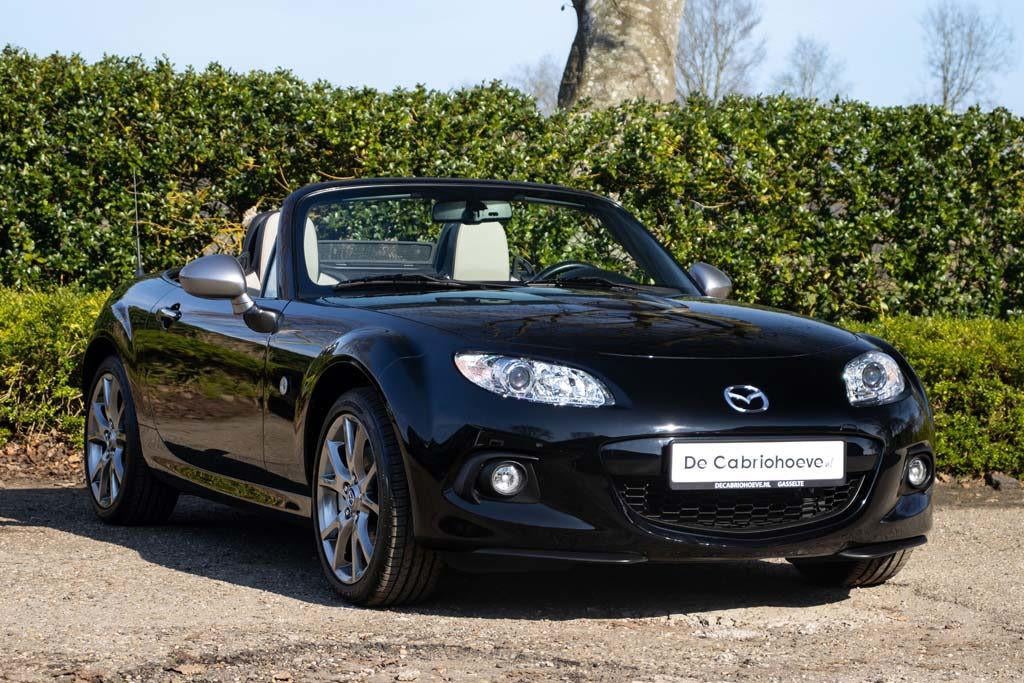 Mazda MX-5 NC 1.8l Brilliant Black, Auto's, Achterwielaandrijving, Beige, 4 cilinders, Cabriolet
