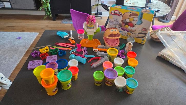 Play-Doh Mega Set: Tandarts, Kapper, IJsjes & Veel Klei!, Kinderen en Baby's, Speelgoed | Educatief en Creatief, Gebruikt, Knutselen