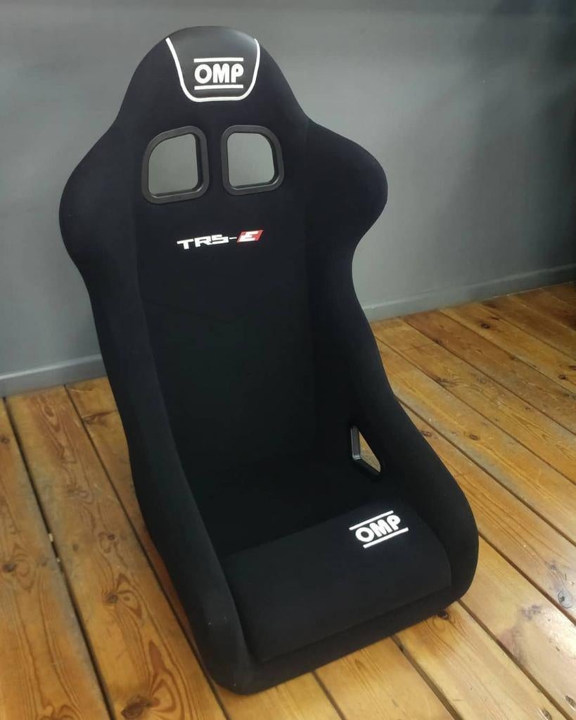 OMP TRS-E zwart kuipstoel racestoel sportstoel autostoel, Ophalen of Verzenden