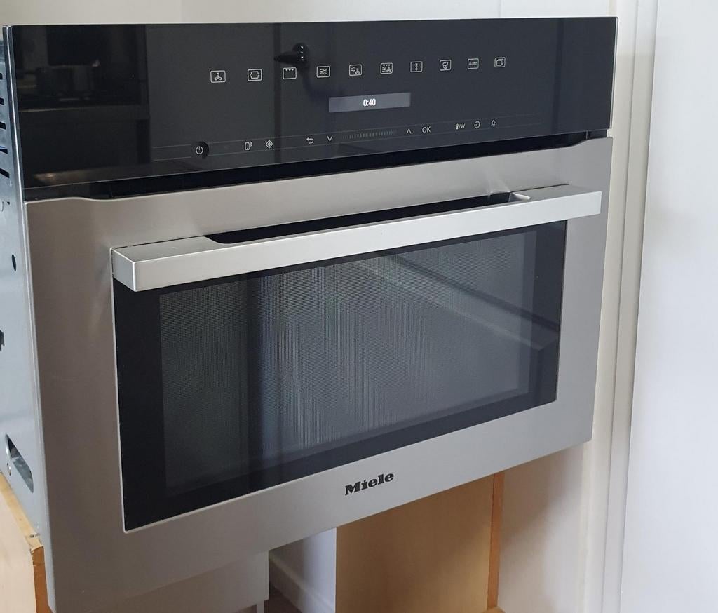 Miele compacte inbouw oven/ magnetron, Witgoed en Apparatuur, Magnetrons, Ophalen, Combimagnetron, Hete lucht, Zo goed als nieuw