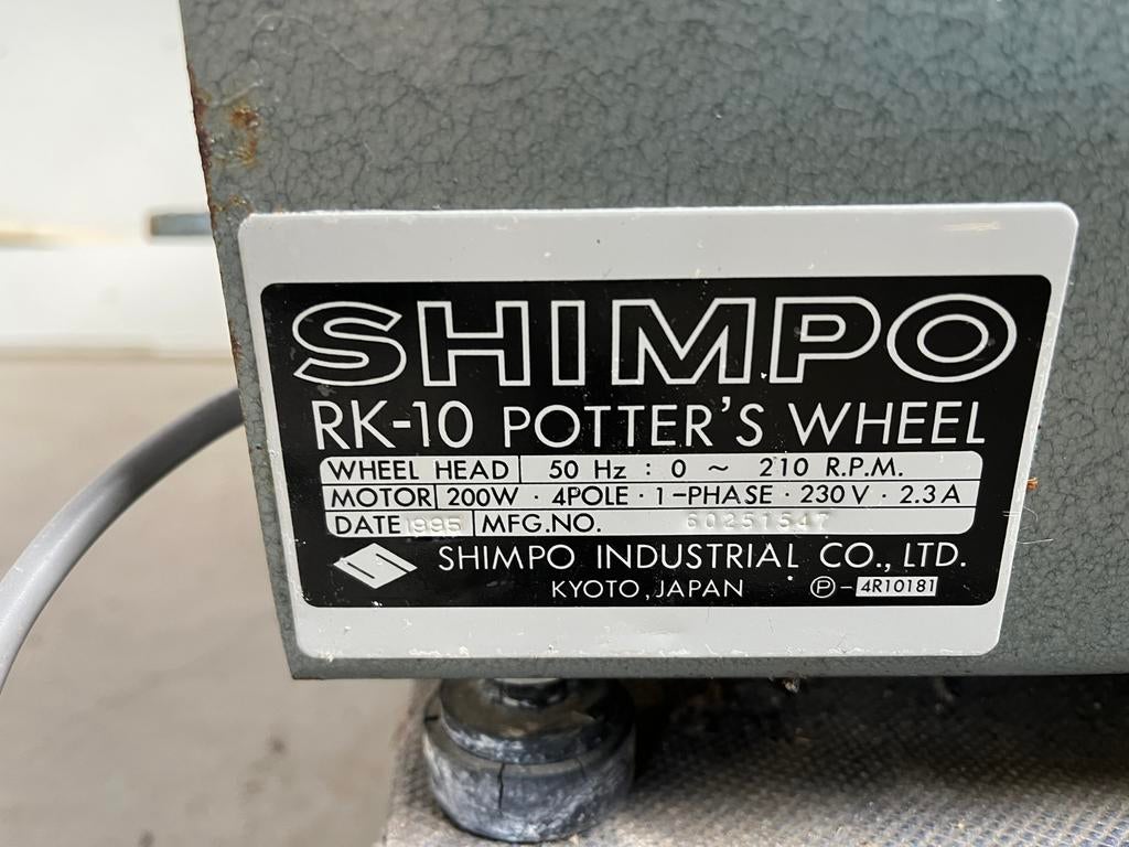 Shimpo RK-10 Elektrische Pottenbakkersschijf, Hobby en Vrije tijd, Pottenbakken, Ophalen, Gebruikt
