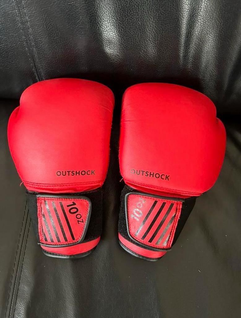 Rode bokshandschoenen, Sport en Fitness, Vechtsporten en Zelfverdediging, Maat XS of kleiner, Ophalen, Zo goed als nieuw, Overige