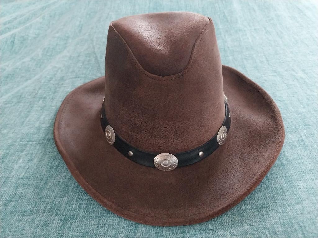 Stars and Stripes bruin leren western hoed kids (52) NIEUW, Stars and Stripes, Hoed, Jongen of Meisje, Nieuw