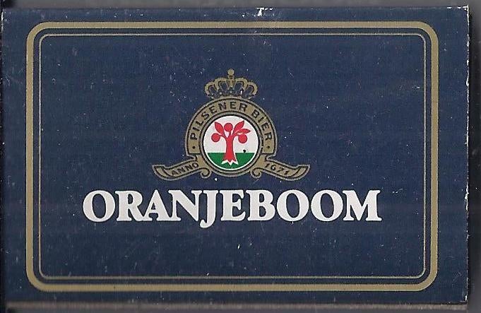 Lu909 luciferdoosje oranjeboom bier, Verzamelen, Ophalen of Verzenden, Zo goed als nieuw, Luciferdoosjes of -merken