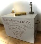 Grote kist / salon tafel / vintage / Frankrijk / wijn, Minder dan 50 cm, 50 tot 100 cm, Zo goed als nieuw, DeKameraadschap