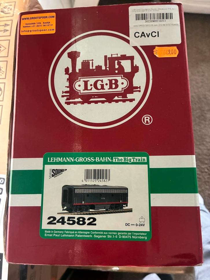 LGB 24582 Southern Pacific F7B Diesel Locomotief B unit, Hobby en Vrije tijd, Modeltreinen | Overige schalen, Zo goed als nieuw